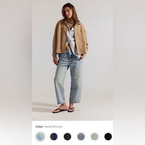 Free People We The Free Deep Trance Dropped Boyfriend Jean in Sweet Dreams Sz 25